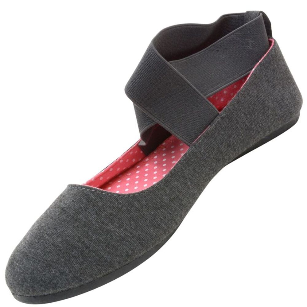 Alpine Swiss Peony Womens Ballet Flats Elastic Ankle Strap Shoes Slip On Loafers